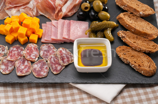 Stock photo: assorted cold cut platter