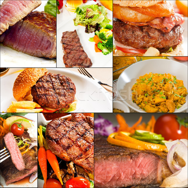 beef dishes collage Stock photo © keko64