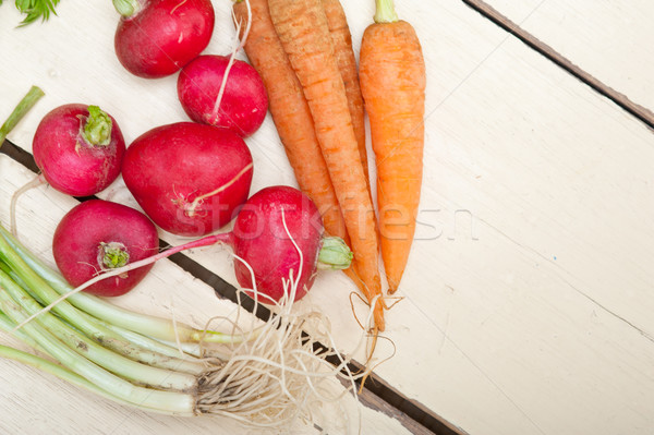 Foto stock: Raiz · vegetal · rústico · branco · mesa · de · madeira