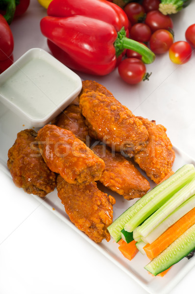  buffalo chicken wings served with pinzimonio Stock photo © keko64