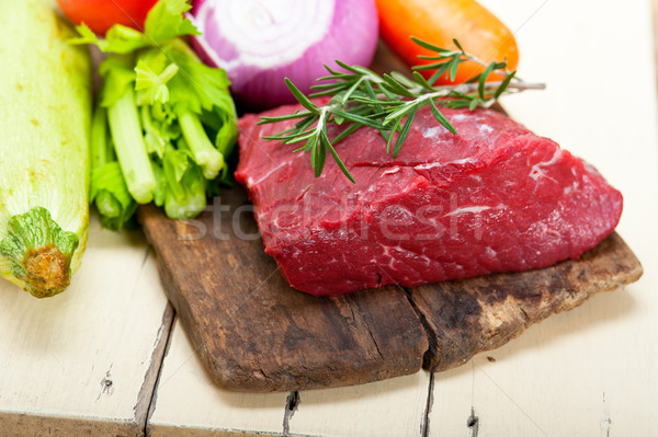 ストックフォト: 新鮮な · 生 · 牛肉 · カット · 準備 · 調理