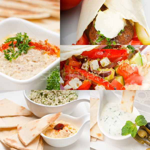 Arab middle east food collection Stock photo © keko64