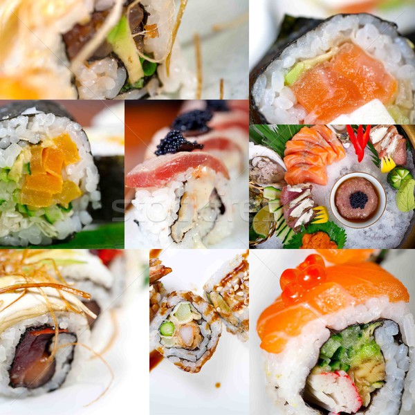 Japanese sushi collage  Stock photo © keko64