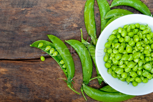 Stock photo: hearthy fresh green peas 