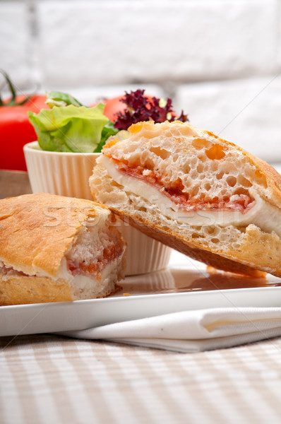 Панини сэндвич ветчиной томатный итальянский продовольствие Сток-фото © keko64