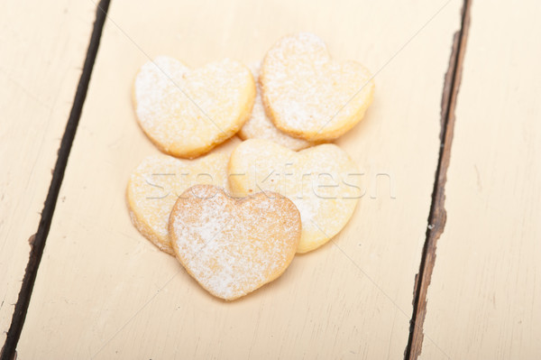 heart shaped shortbread valentine cookies Stock photo © keko64
