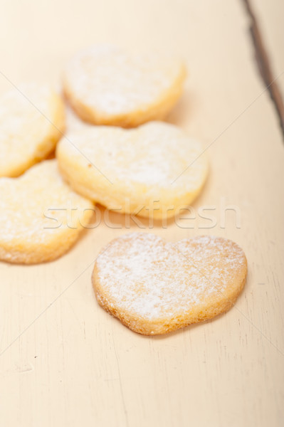 heart shaped shortbread valentine cookies Stock photo © keko64