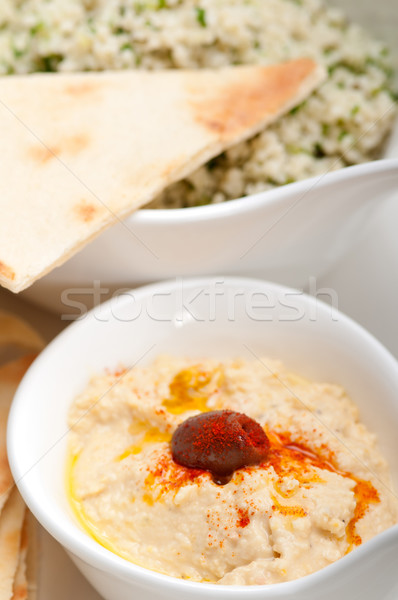 taboulii couscous with hummus Stock photo © keko64