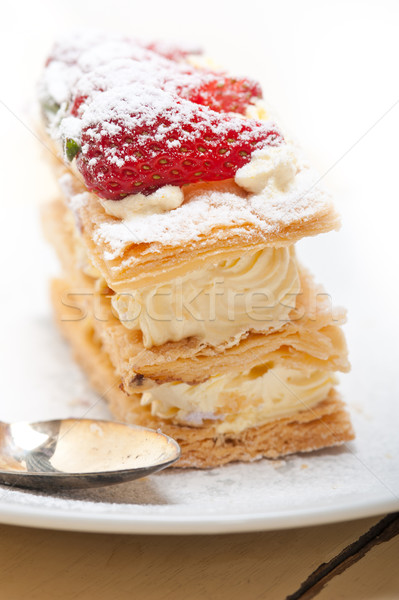 napoleon strawberry cake dessert  Stock photo © keko64