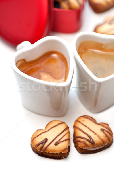 Corazón crema cookies rojo metal Foto stock © keko64