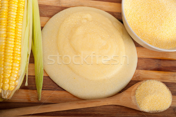 Stock photo: polenta corn maize flour cream