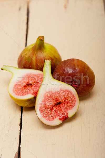 fresh figs on a rustic table Stock photo © keko64