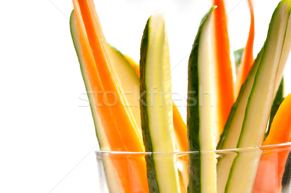 Сток-фото: свежие · закуска · сырой · морковь · огурца