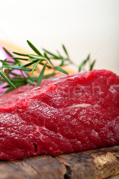 Stockfoto: Vers · ruw · rundvlees · gesneden · klaar · kok