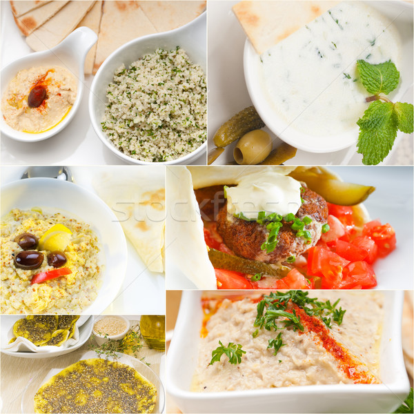 Arab middle eastern food collage  Stock photo © keko64