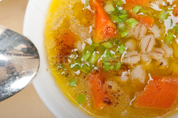 Cevada caldo sopa estilo tradicional típico Foto stock © keko64