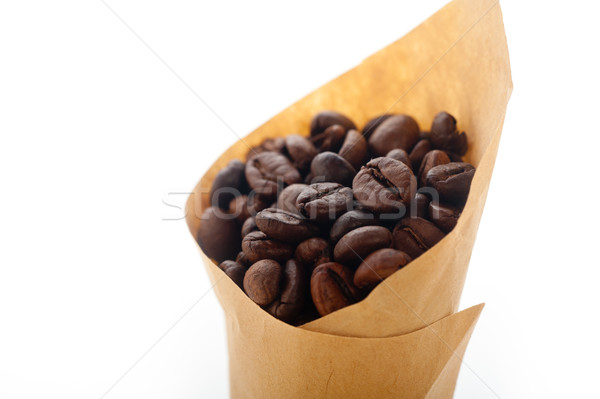 espresso coffee beans on a paper cone Stock photo © keko64