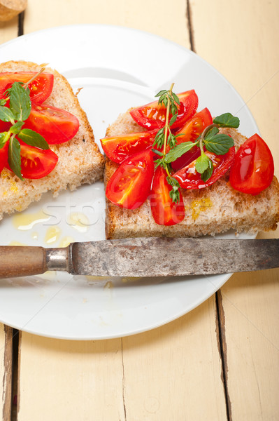 Italian tomato bruschetta Stock photo © keko64