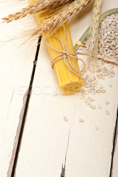 organic Raw italian pasta and durum wheat  Stock photo © keko64
