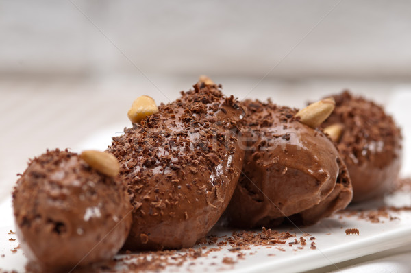 çikolatalı mus tatlı taze çikolata arka plan Stok fotoğraf © keko64