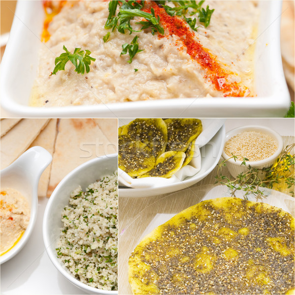 Arab voedsel collage collectie witte Stockfoto © keko64