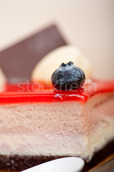fresh strawberry yogurt mousse Stock photo © keko64