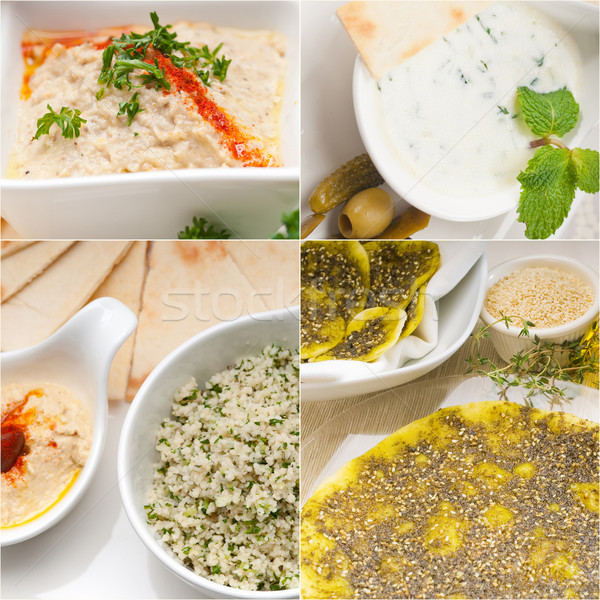 Arab middle eastern food collage  Stock photo © keko64