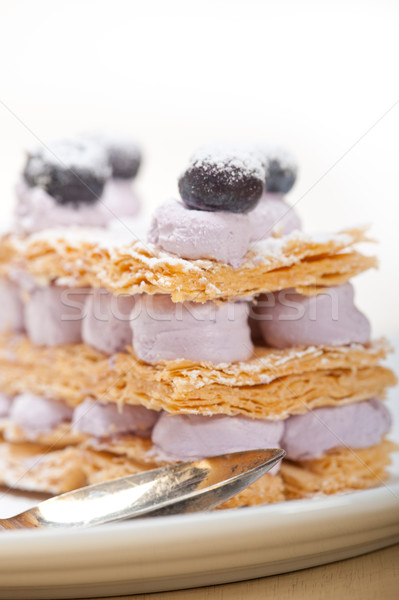 Stock photo: napoleon blueberry cake dessert 