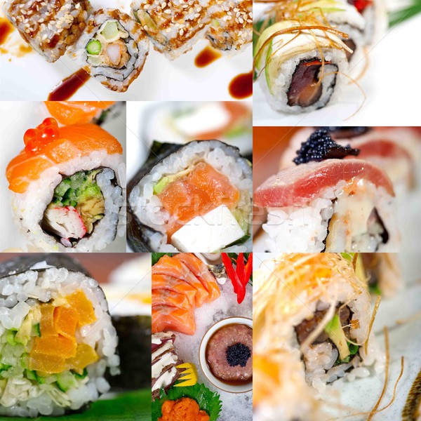 Japanese sushi collage  Stock photo © keko64