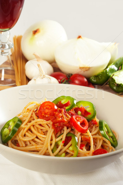 Foto stock: Picante · italiano · pasta · tomate · salsa