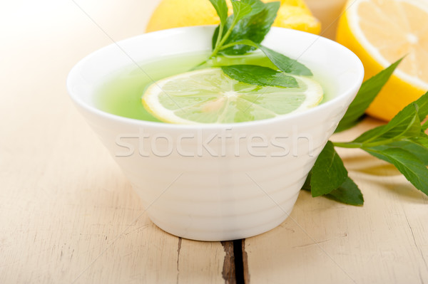 De infusão chá limão fresco saudável Foto stock © keko64