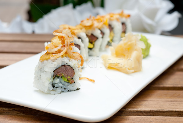 Foto stock: Japonês · sushi · maki · fresco · jantar