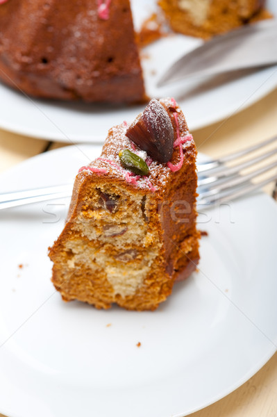 chestnut cake bread dessert Stock photo © keko64