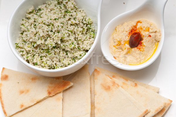 taboulii couscous with hummus Stock photo © keko64