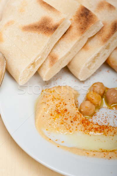 Hummus with pita bread  Stock photo © keko64