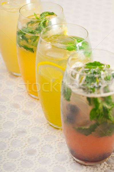 selection of fruits long drinks Stock photo © keko64