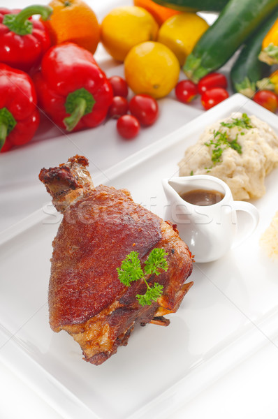 original German BBQ pork  knuckle Stock photo © keko64