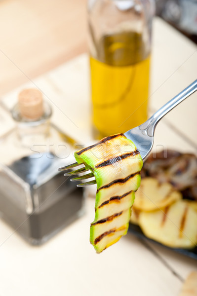 Alla griglia zucchine zucchine forcella macro Foto d'archivio © keko64