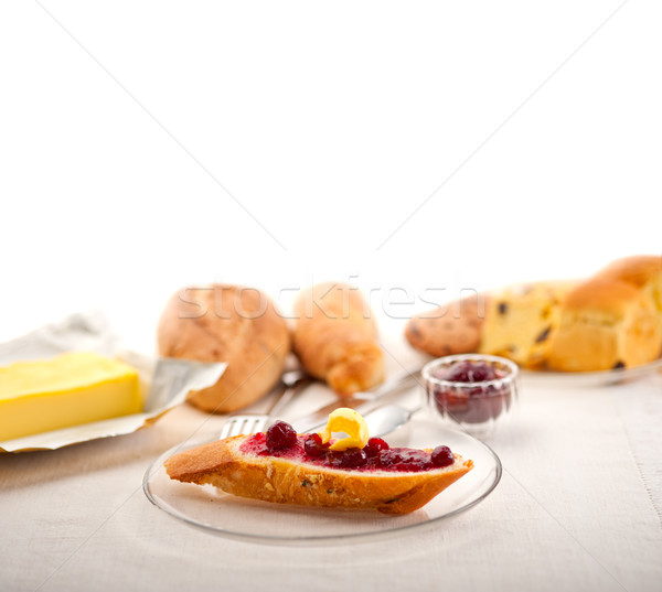 bread butter and jam  Stock photo © keko64