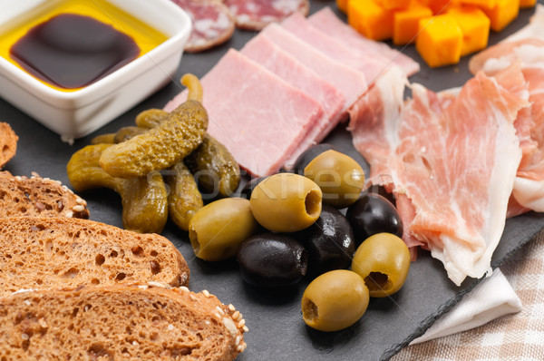 Stock photo: assorted cold cut platter