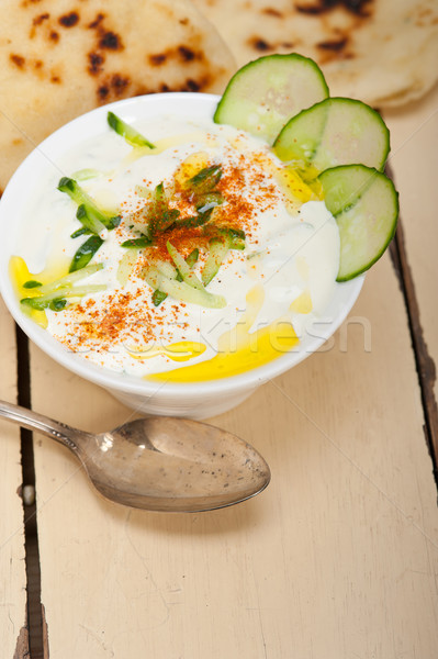 Arab middle east goat yogurt and cucumber salad  Stock photo © keko64