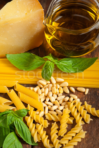Italian basil pesto pasta ingredients Stock photo © keko64