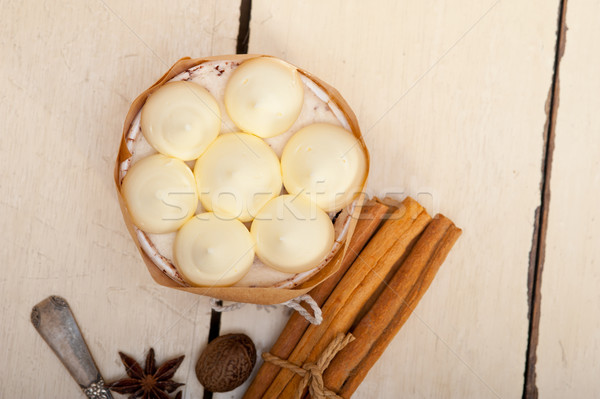 vanilla and spice cream cake dessert Stock photo © keko64