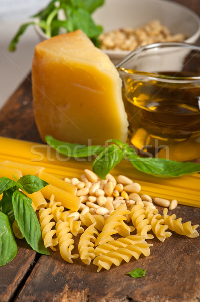 Italian basil pesto pasta ingredients Stock photo © keko64