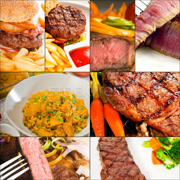 beef dishes collage Stock photo © keko64