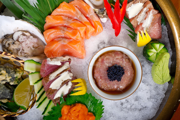Stock photo: fresh sushi choice combination assortment selection 