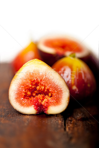 fresh figs over old wood Stock photo © keko64