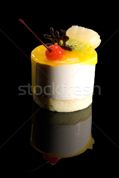 Pièce fruits frais gâteau noir [[stock_photo]] © keko64