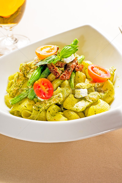 pasta pesto and vegetables Stock photo © keko64