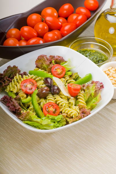 Stock photo: italian fusilli pasta salad